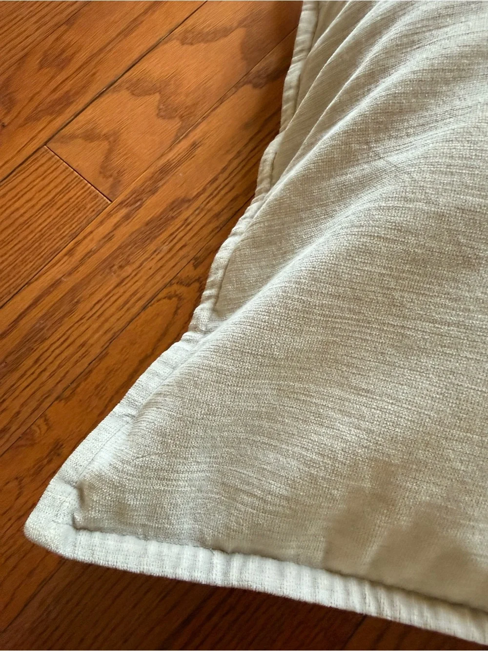 Pottery Barn Light Gray Velvet Square Throw Pillow 20x20